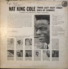 Nat King Cole - Those Lazy Hazy Crazy Days Of Summer LP