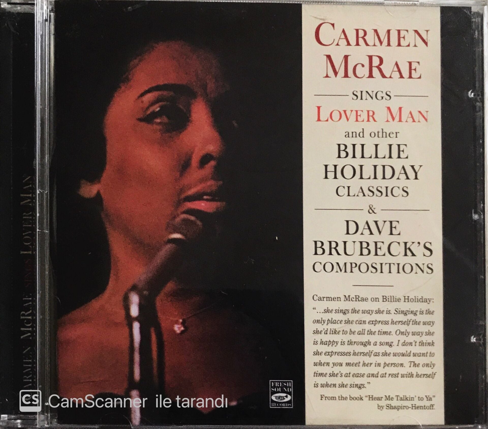 Carmen Mcrae Sings Lover Man And Other Billie Holiday Classics & Dave Brubeck's Compositions - CD