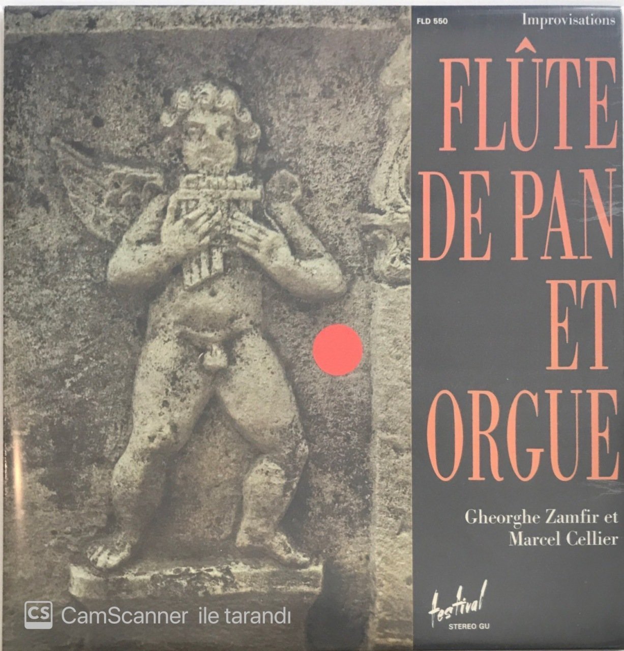 Gheorghe Zamfir Et Marcel Cellier Improvisations Flute De Pan Et Orgue LP