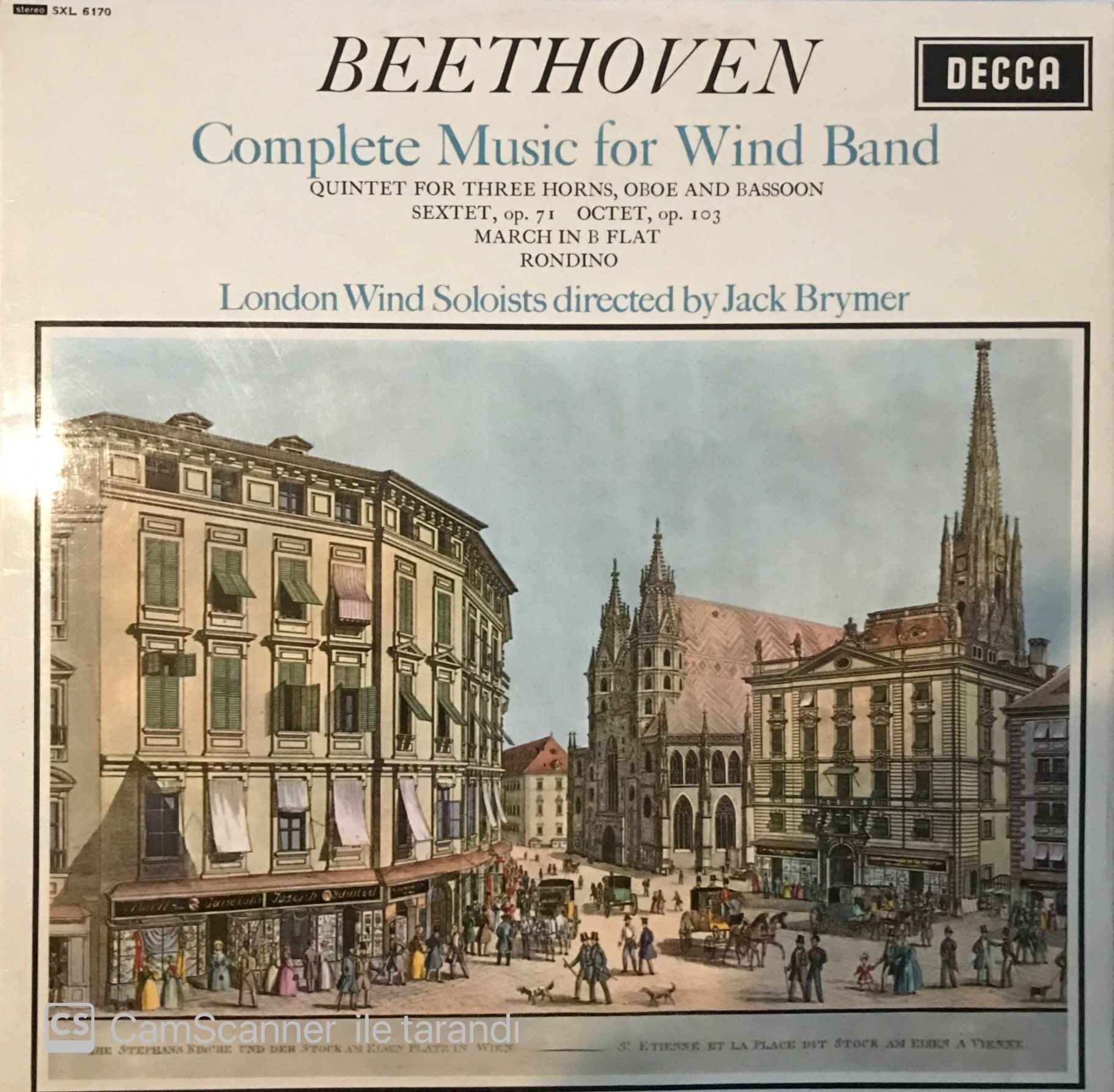 Beethoven Complete Music For Wind Band London Wind Soloists Directed By Jack Brymer LP