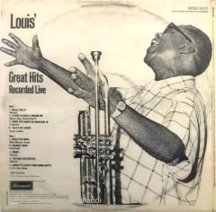 Louis Armstrong - Louis Great Hits Recorded Live LP
