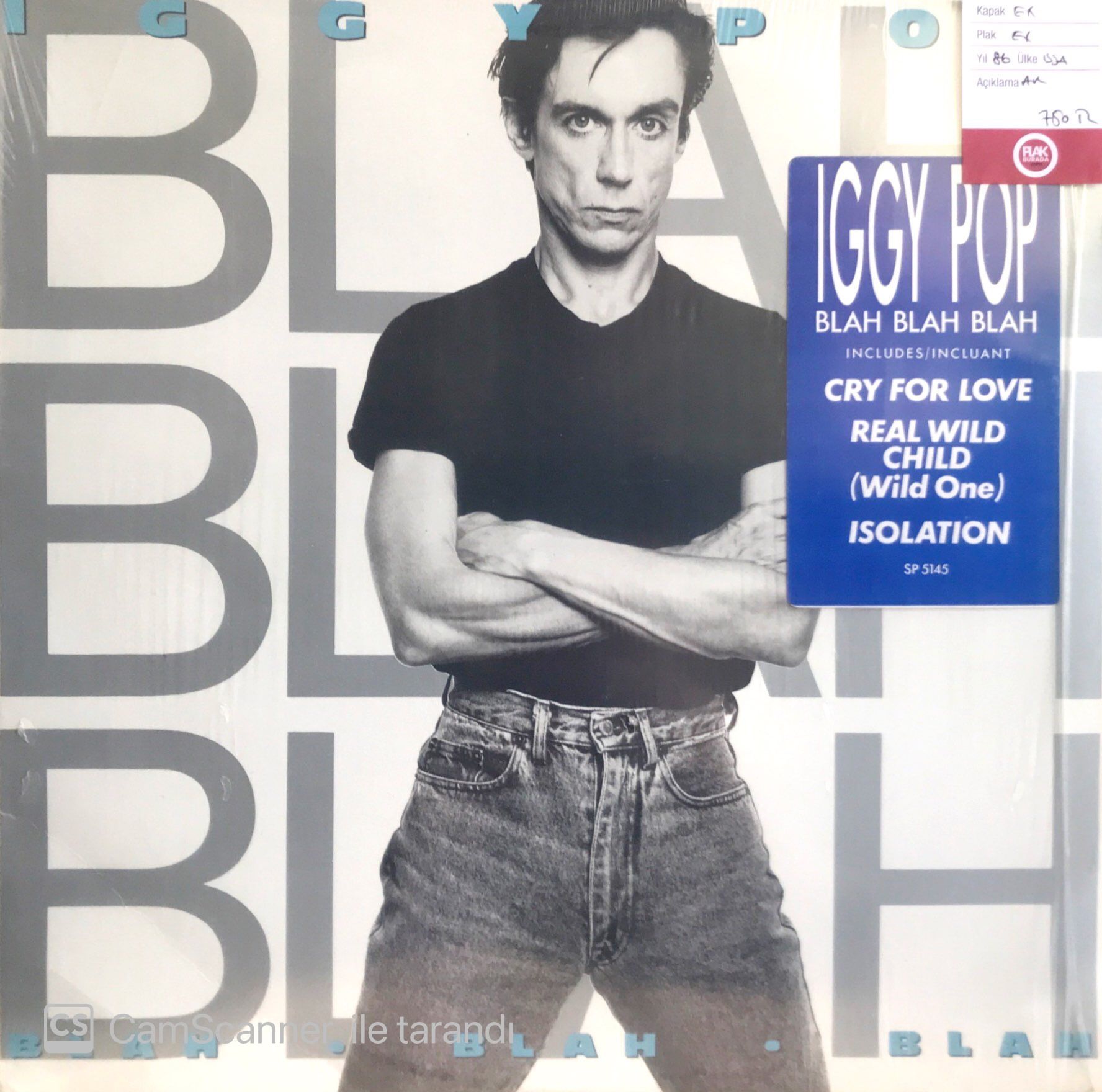 Iggy Pop / Blah Blah Blah LP