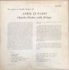 Charlie Parker With Strings April In Paris LP