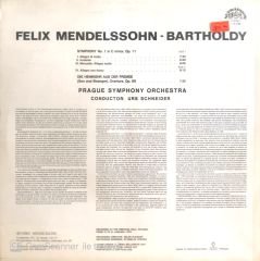 Mendelssohn / Symphony No. 1, Heimkehr aus der Fremde LP