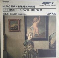 C.P.E. Bach J.S. Bach, Malcolm English Chamber Orchestra, Leppard Music For 4 Harpsichords LP