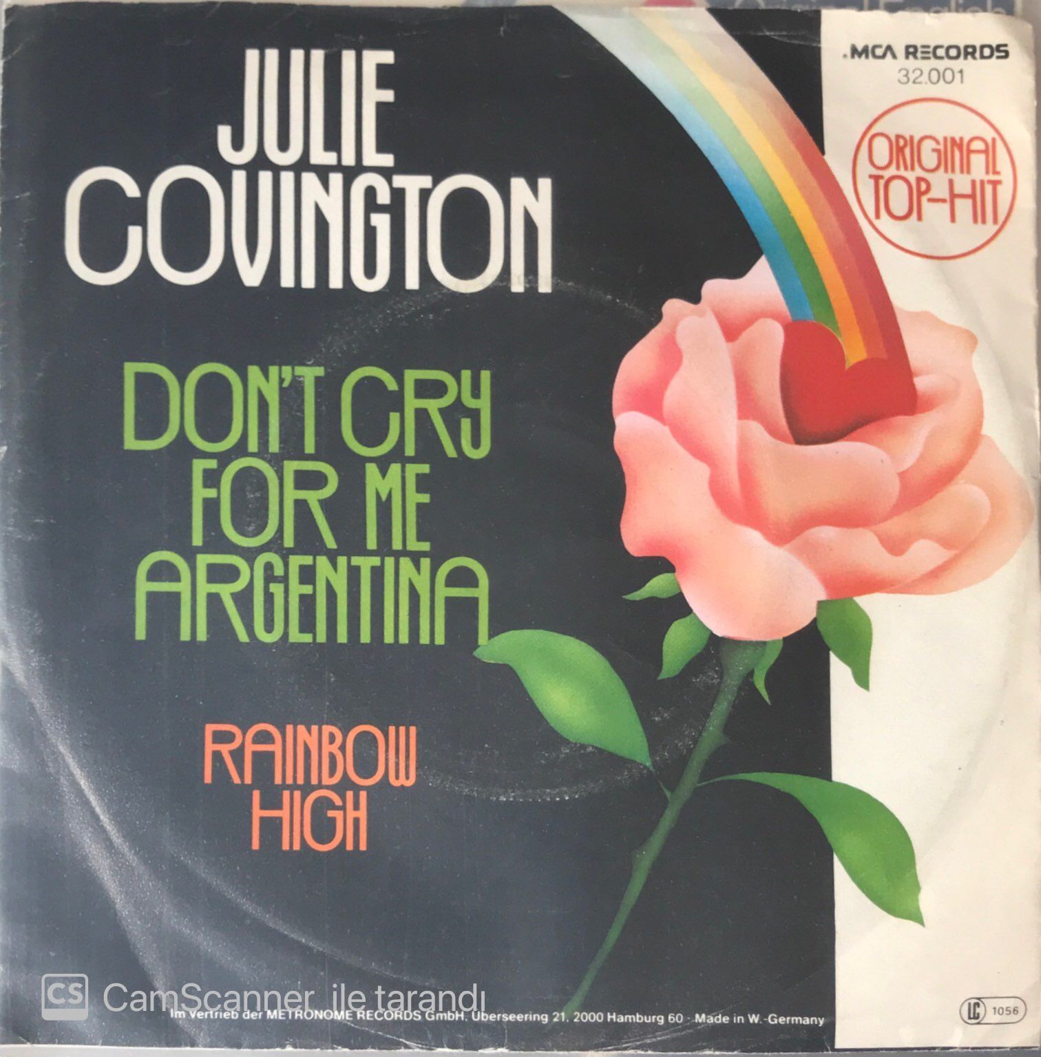 Julie Covington Don't Cry For Me Argentina 45lik