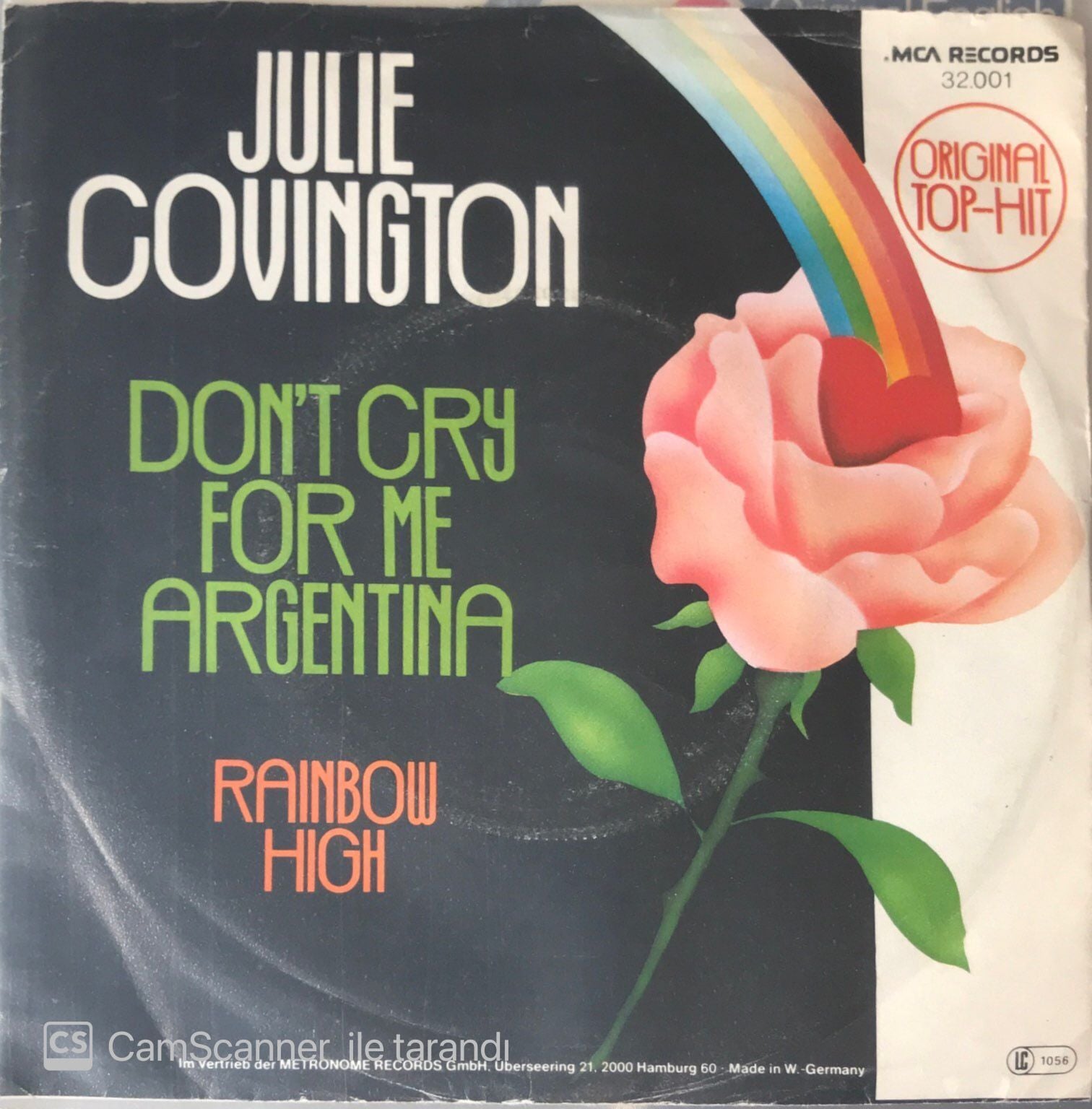 Julie Covington Don't Cry For Me Argentina 45lik