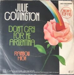 Julie Covington Don't Cry For Me Argentina 45lik