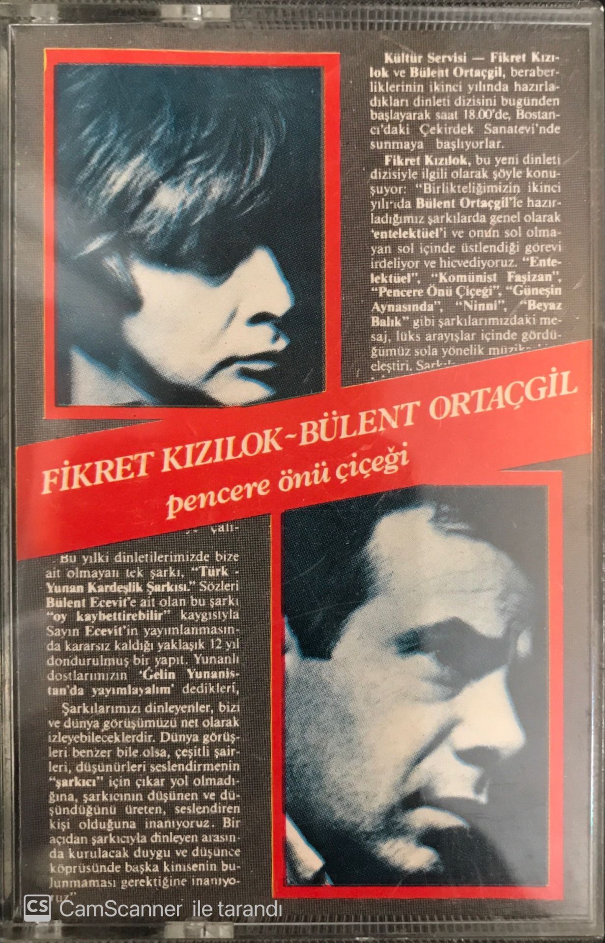 Fikret Kızılok - Bülent Ortaçgil - Pencere Önü Çiçeği KASET