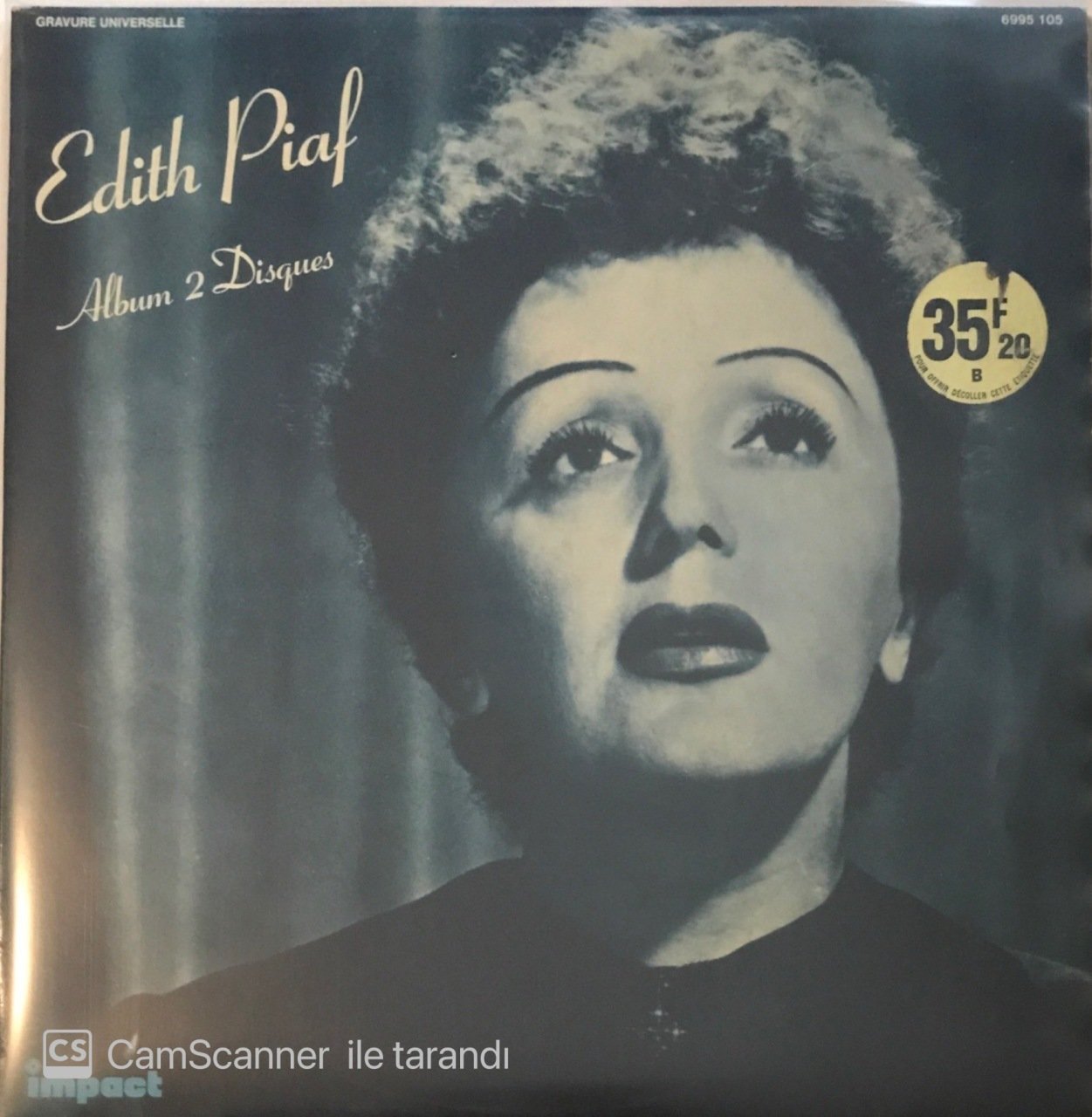 Edith Piaf Album 2 Disques Çift LP