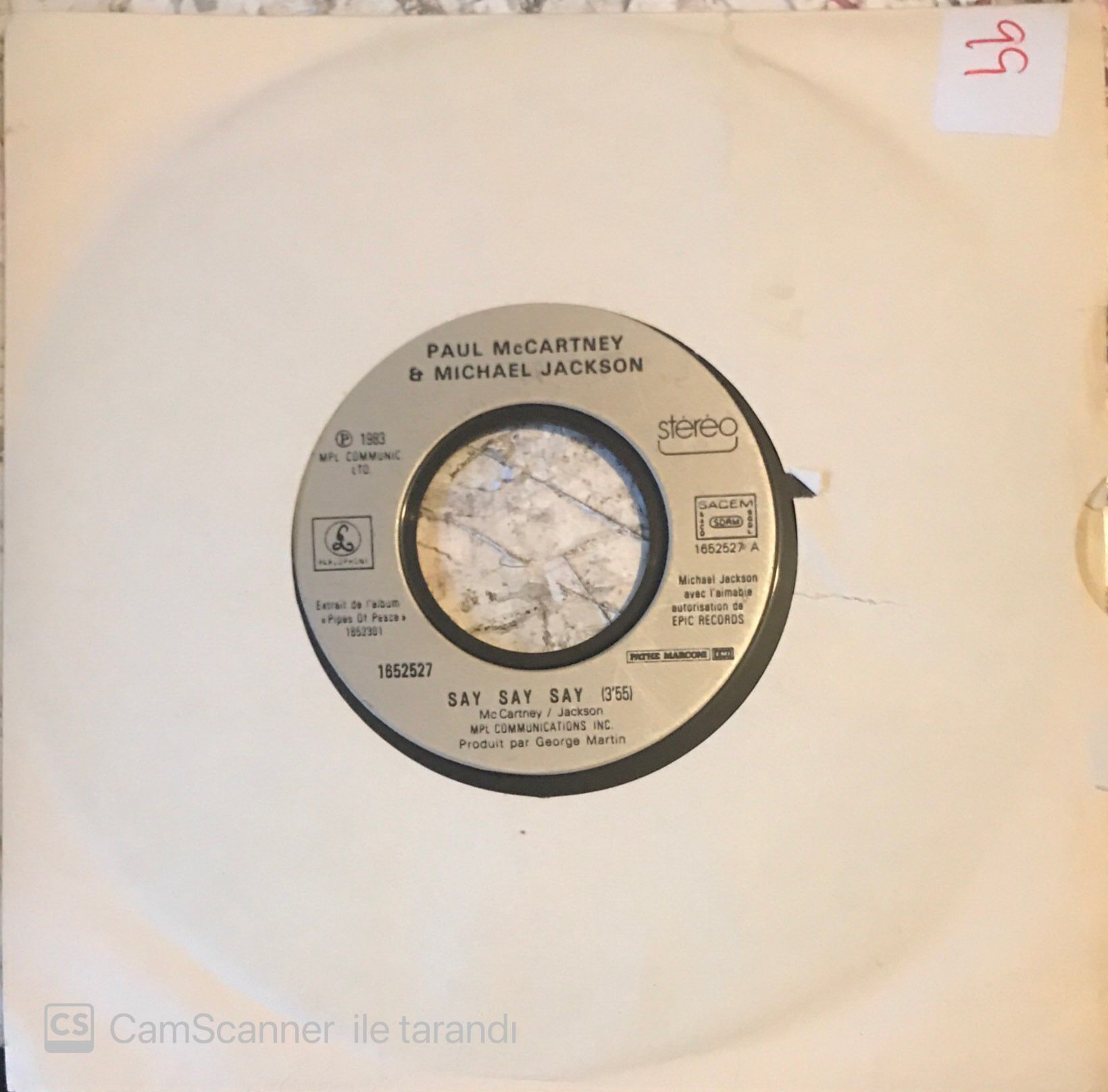 Paul McCartney & Michael Jackson Say Say Say 45lik