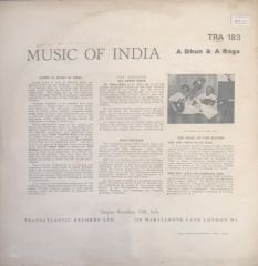 Music Of India A Dhun And A Raga LP