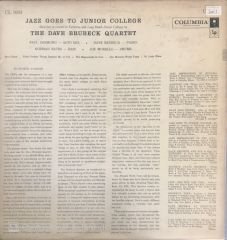 The Dave Brubeck Quartet Jazz Goes To Junior College LP