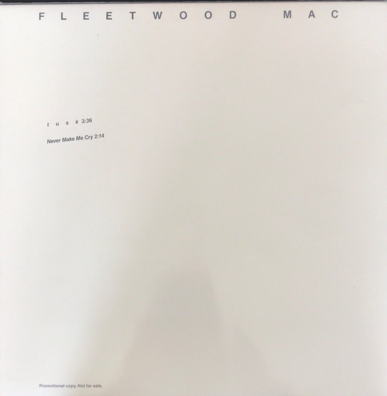 Fleetwood Mac Tusk Promosyon LP