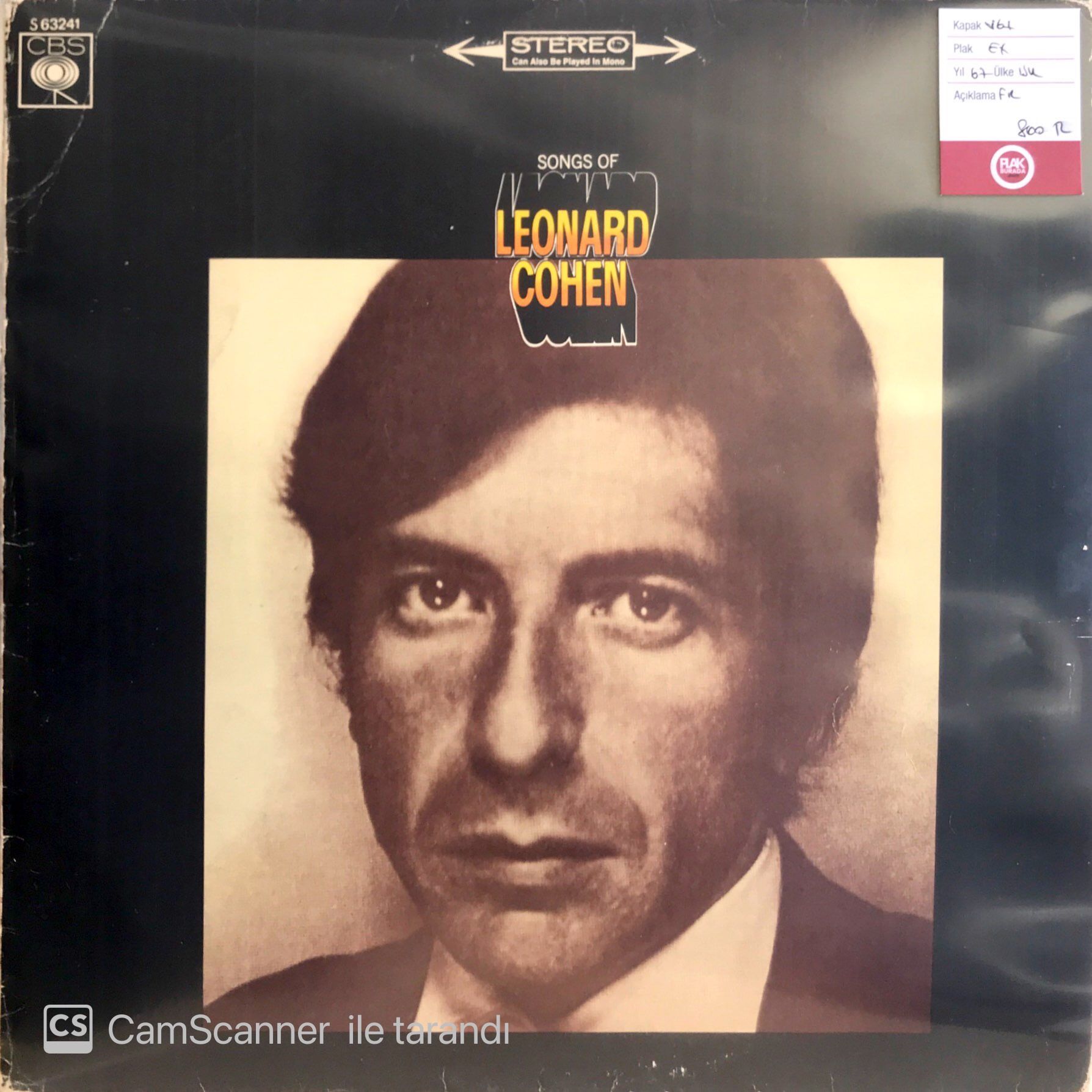 Songs Of Leonard Cohen LP